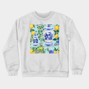 Lemons and chinoiserie jars Crewneck Sweatshirt